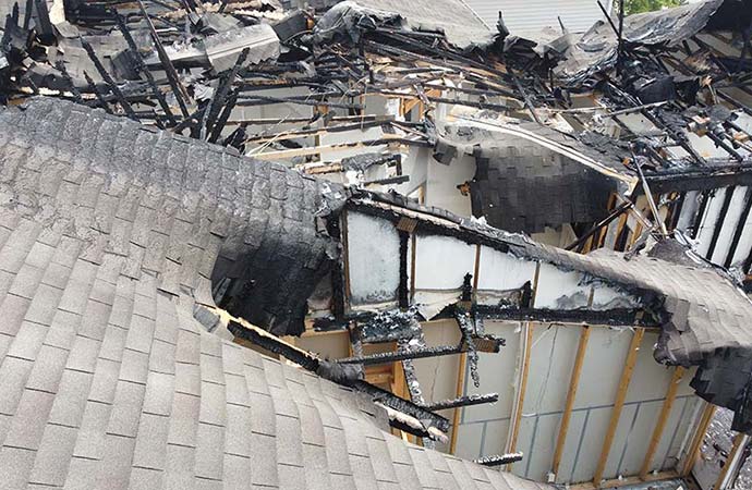 Roof Damage by Fire