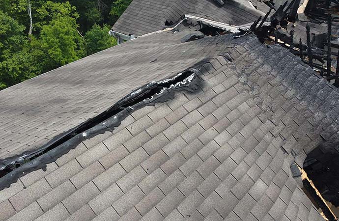 Roof Damage by Fire