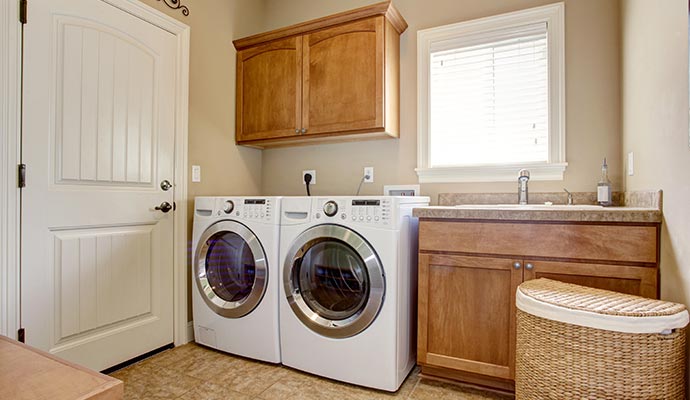 Installed washing machine