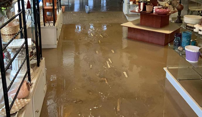 flood inside store