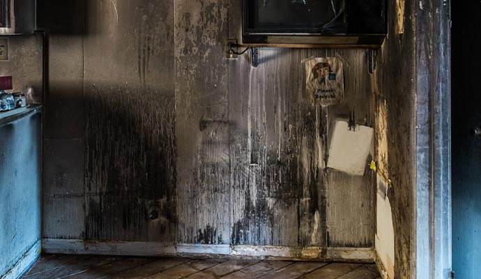 Kitchen smoke & soot fire damage restoration